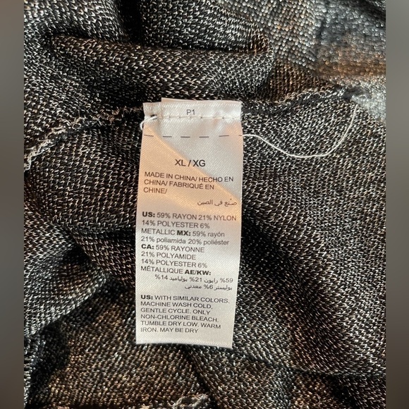 SOMA lurex Duster Black Omnre, extra Large, NWT sparkle and shine - Picture 15 of 16